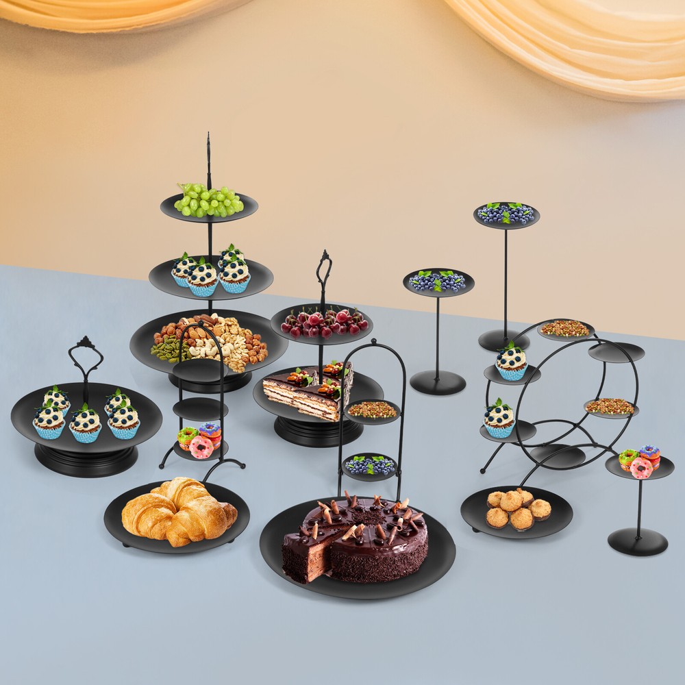 12Pcs Round Cake Stands for Dessert Display and Party Decor