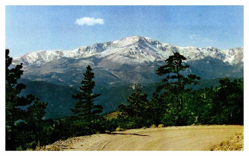 Postcard HIGHWAY SCENE Colorado Springs Colorado CO m/09 AS1962