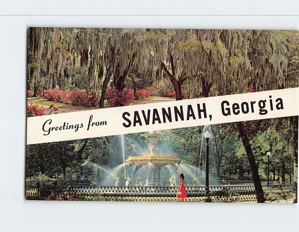 Postcard Greetings from Savannah Georgia USA