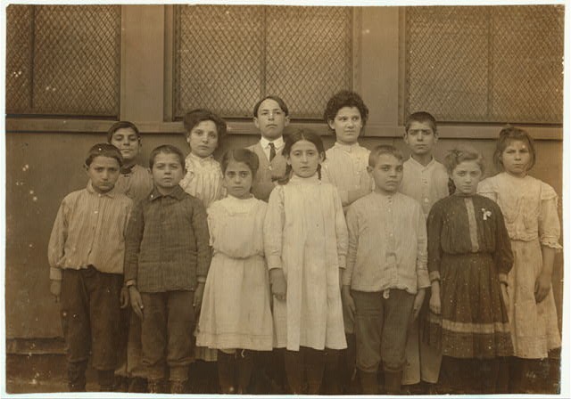 Immigrant children, Washington School. Location: Boston, Massachusetts.