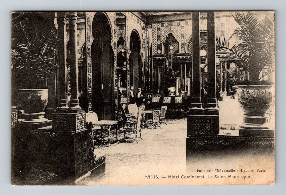 France- Paris The Salon Hotel Continental Postal Old View Vintage c1921 Postcard