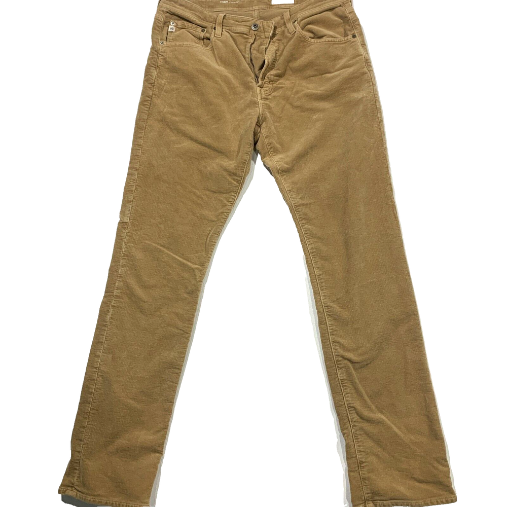 AG Adriano Goldschmied Mens Pants 34 x 34 Tan Beige Corduroy