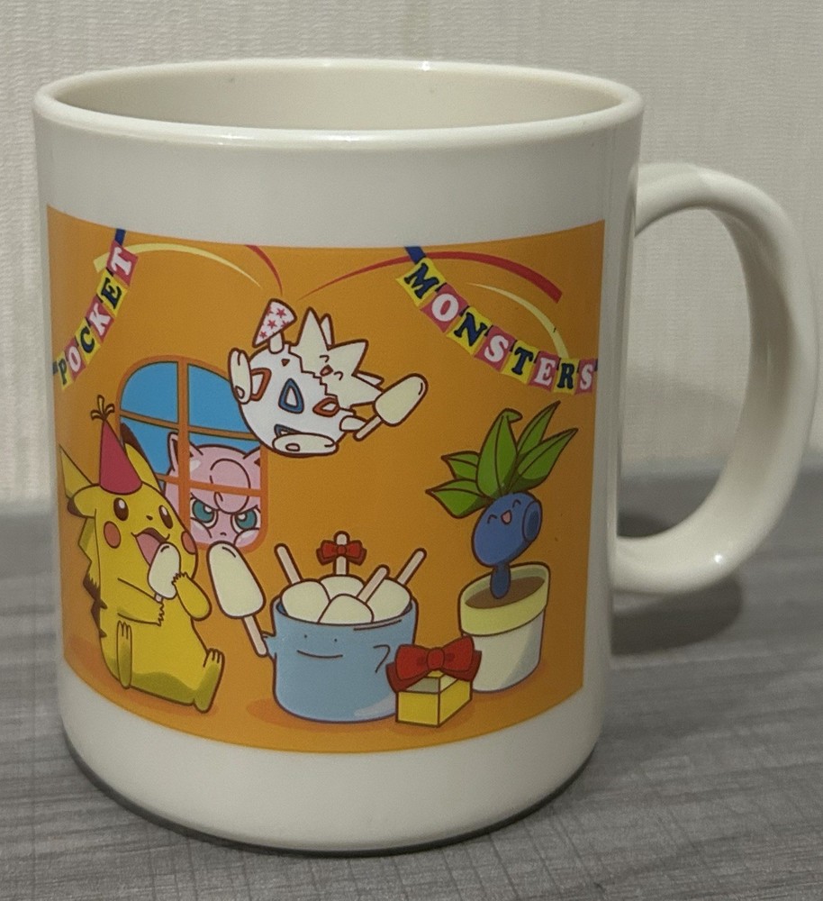 Pokemon Meiji Melamine Plastic Cup Ditto Pikachu Togepi Psyduck Jigglypuff Rare