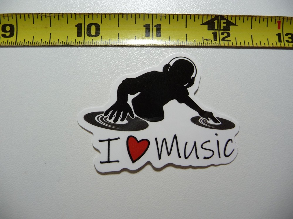 Music Lover DJ Turntables Decal Sticker for Band Fans
