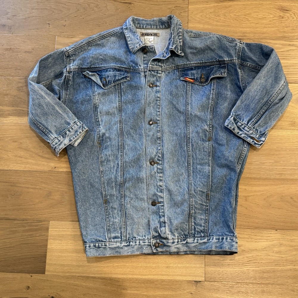 Vintage Jordache Oversized Denim Jacket Women’s M Longline Hip Length 80s 90s