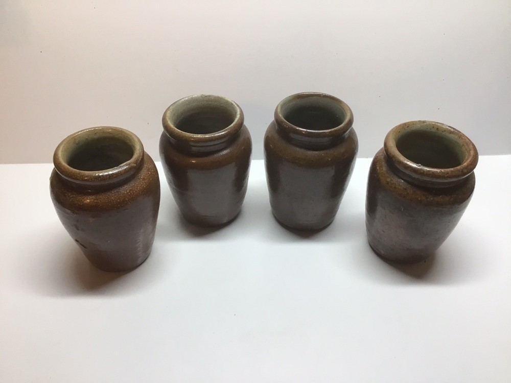 Antique Lot Of 4 Stoneware Creamer Pots.
