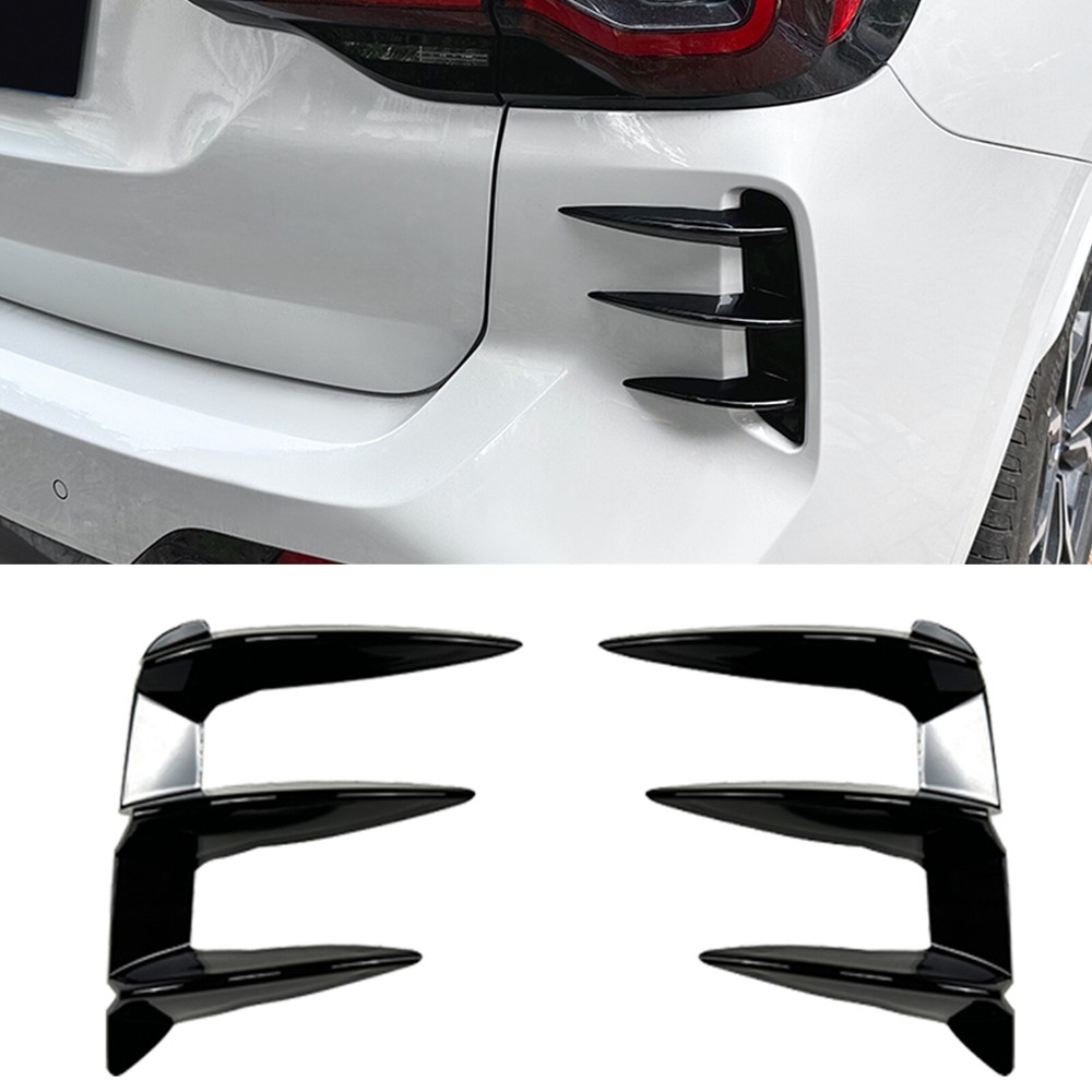 Rear Bumper Side Vent Spoiler Splitter Trim For BMW X3 G01 LCI M Sport 2022-2024
