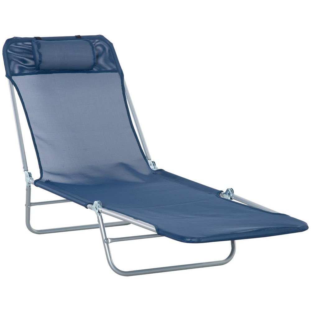 6-Position Folding Pool Chaise Lounge for Relaxing Outdoors