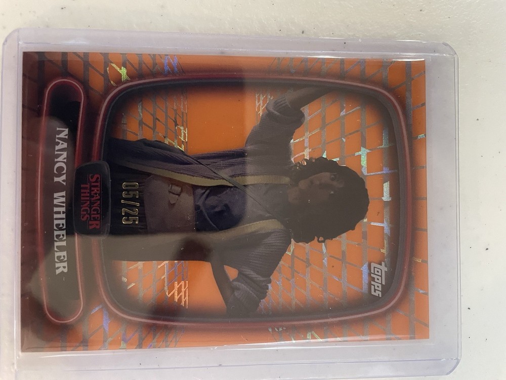 2025 Topps Stranger Things High Tek #05 Nancy Wheeler Orange Diffractor 05/25