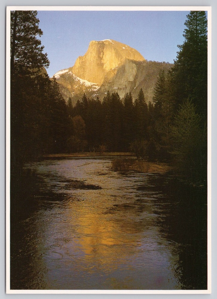 Yosemite National Park California, Half Dome, Merced River, Vintage Postcard