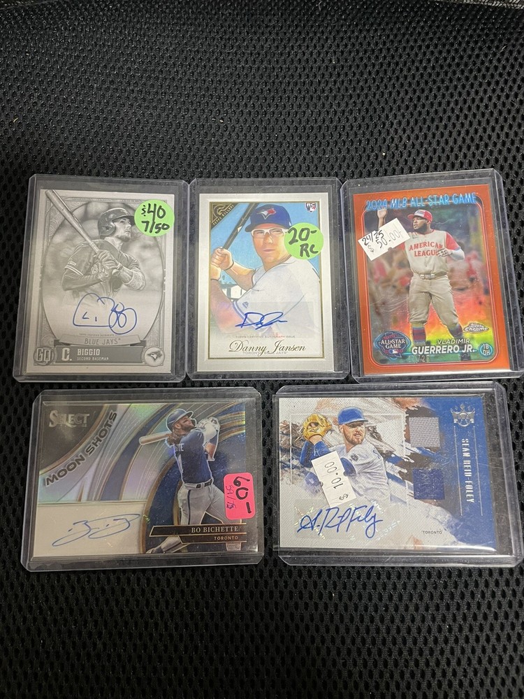 Toronto Blue Jays 1000+ Card Lot Rookies Autos Relics #'d Guerrero Bichette Kirk
