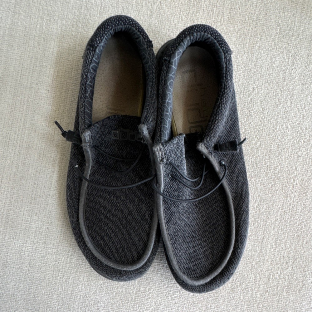 Hey Dude Men's Black Canvas Slip-On Shoes Comfort Lightweight Size 12 Casual