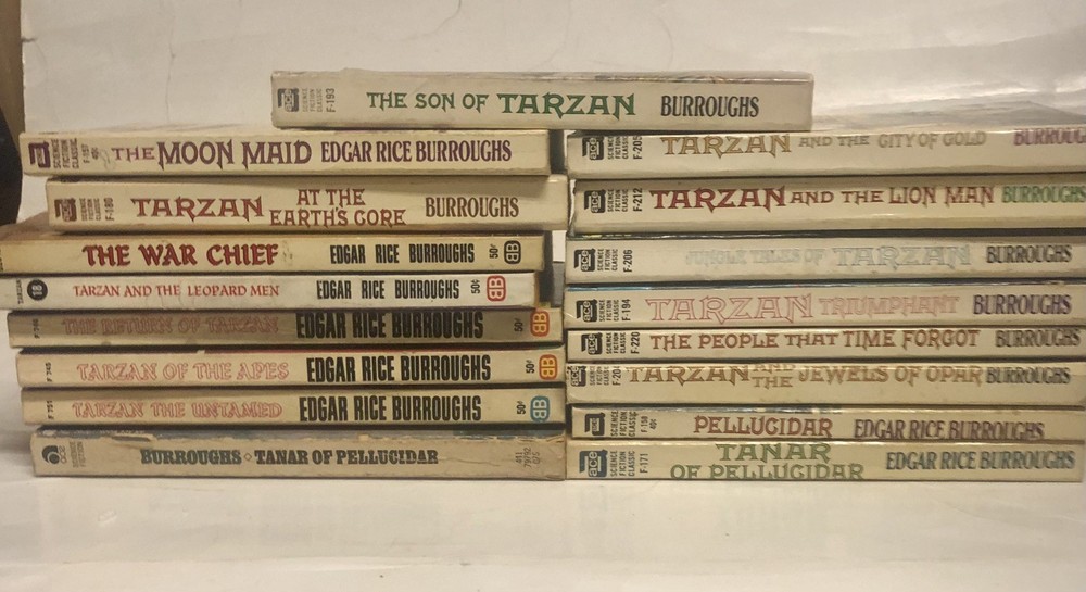 Vintage Edgar Rice Burroughs Paperback Books. Tarzan. War Chief. Moon Maid