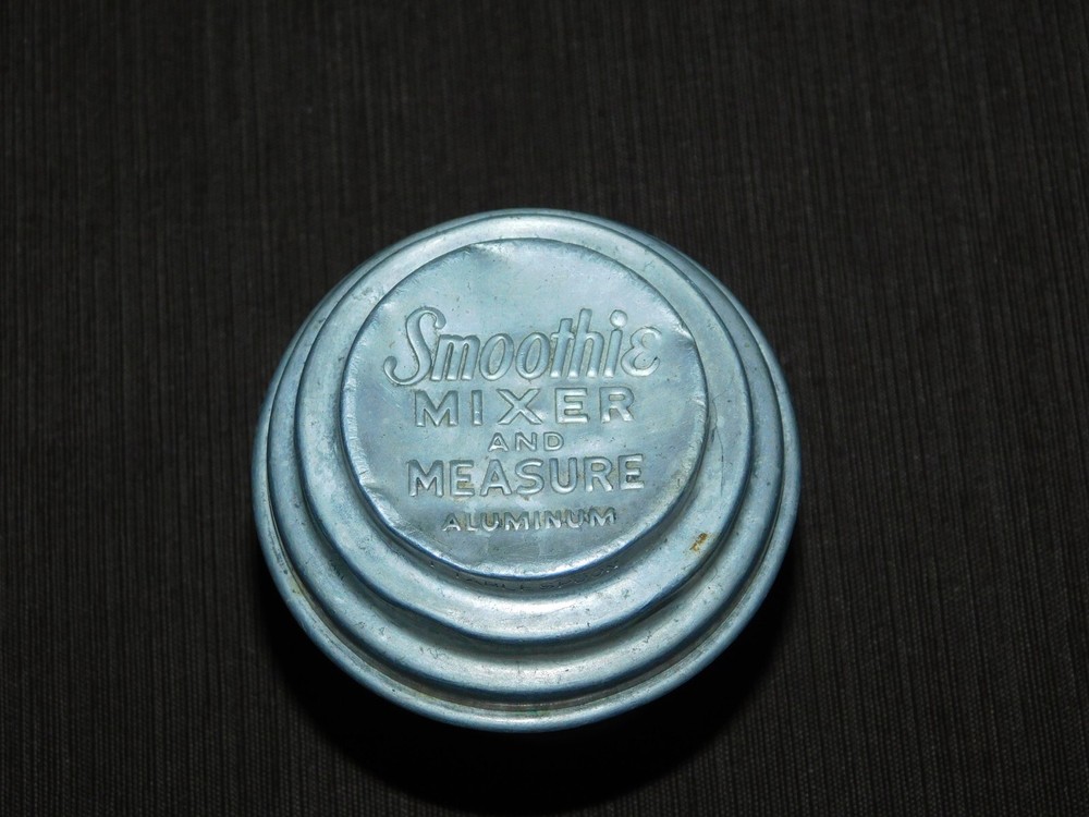 Vintage 4-Inch Aluminum Smoothie Mixer and Measuring Cup