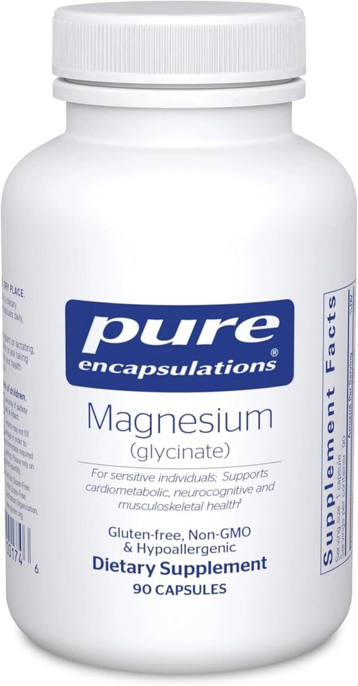Pure Encapsulations Magnesium (Glycinate) - Supplement 90 Count (Pack of 1)