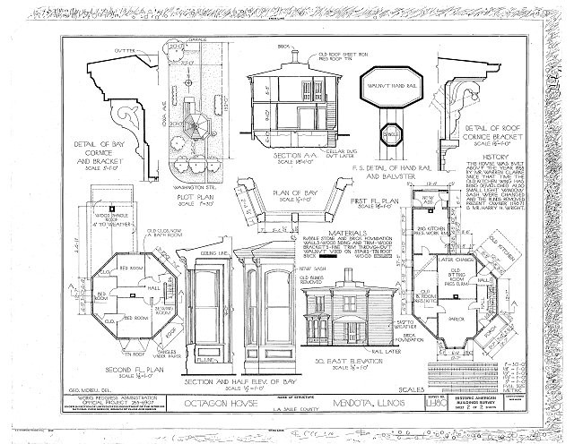 Octagon House,Mendota,La Salle County,IL,Illinois,HABS,Historical Survey,4