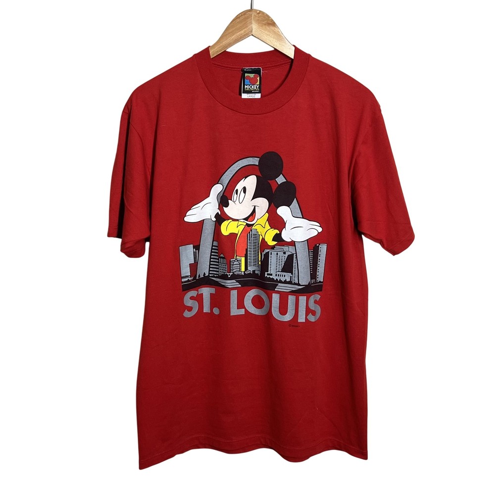 Vintage Mickey Unlimited Shirt Mens Large Red St Louis Mickey 90s T-Shirt