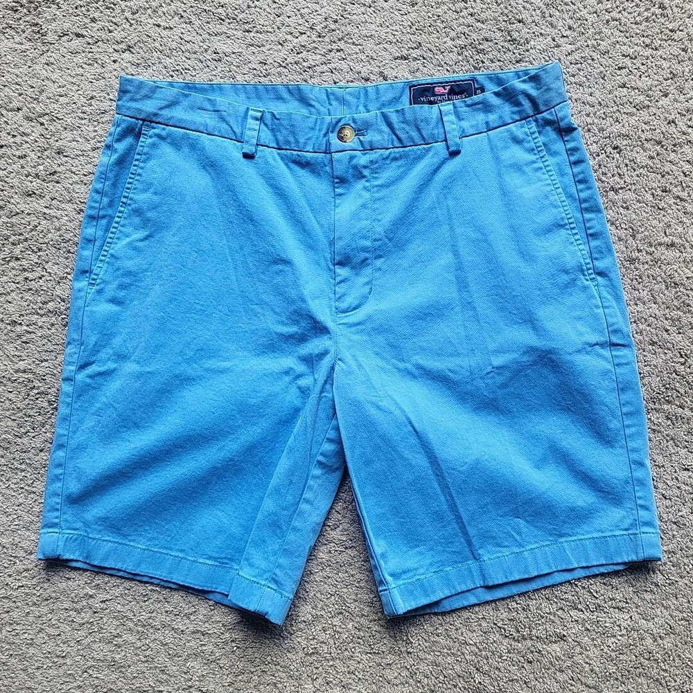 Vineyard Vines Shorts Mens 35 Blue Chino Pants Outdoors Golf Preppy Pants