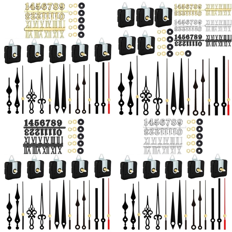 Accurate Quartzs Clock Movement with Hands and Numerals Kits for Clock Crafting-image