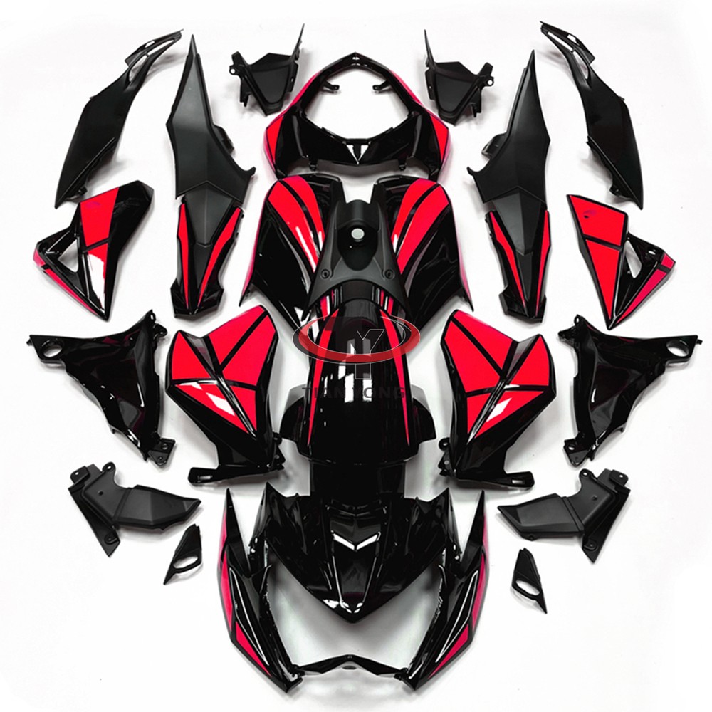 For Kawasaki Z800 2013-2018 Red Black ABS Injection Mold Bodywork Fairing Kit