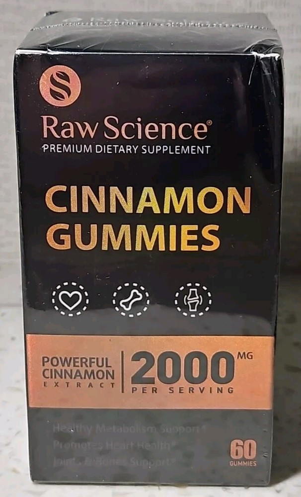 Cinnamon Gummies Metabolism Joint Bones Support Heart Health Men Women 60Ct 0926
