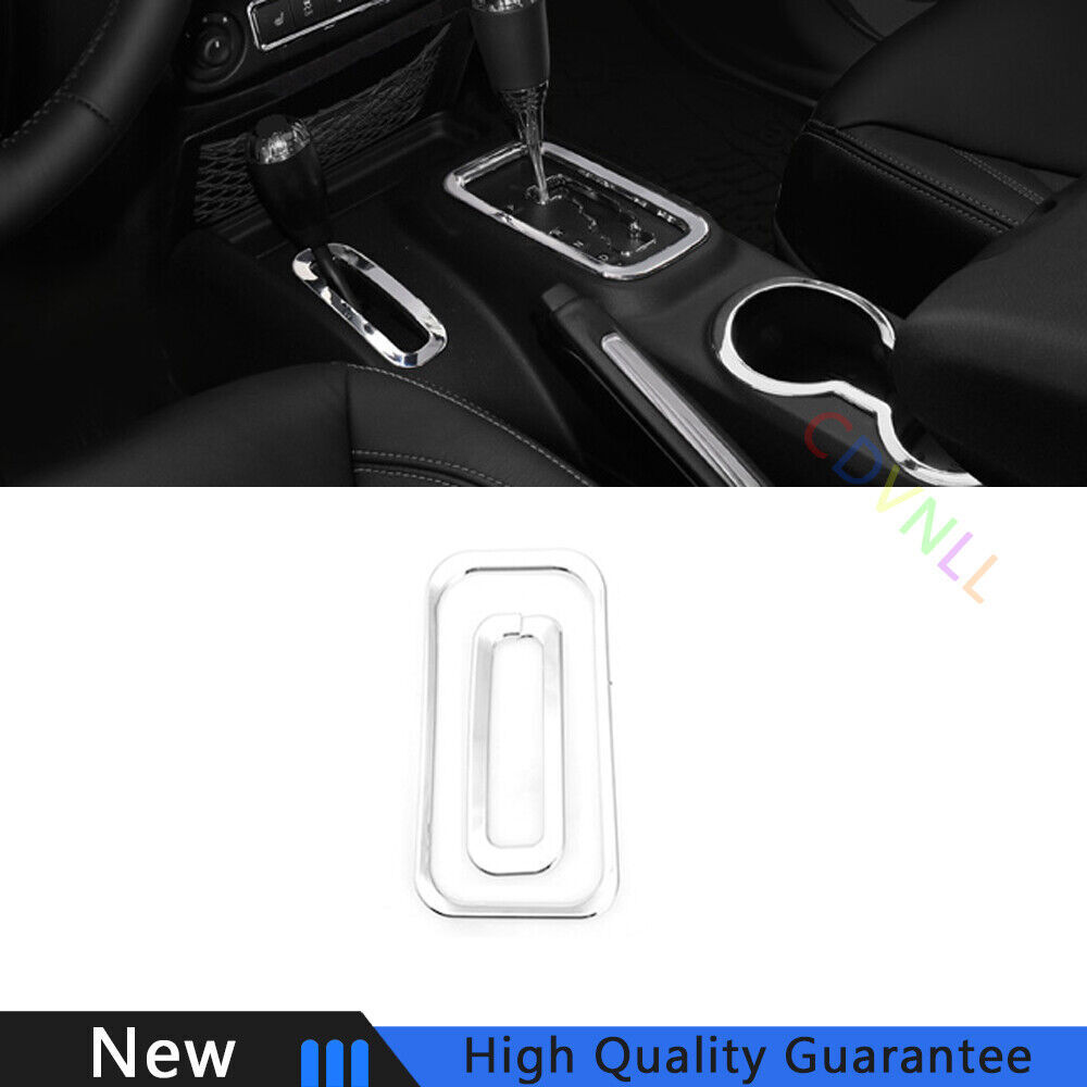 For Jeep Wrangler JK 2011-17 Chrome Silver Middle Console Gear Shift Frame Trim