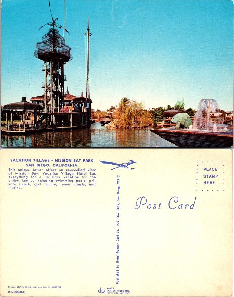 Vacation Village Mission Bay Park San Diego California CA Postcard