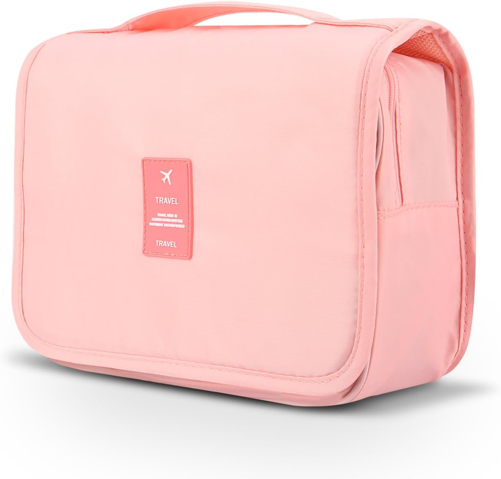 Large Hanging Travel Toiletry Bag with Sturdy Hook - Spacious Makeup Organizer
