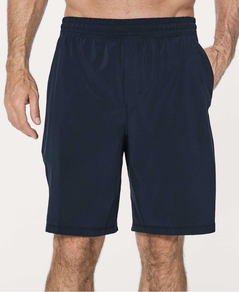 Lululemon Mens Large Navy Blue Pace Breaker Linerless Athletic Gym Run Shorts 9