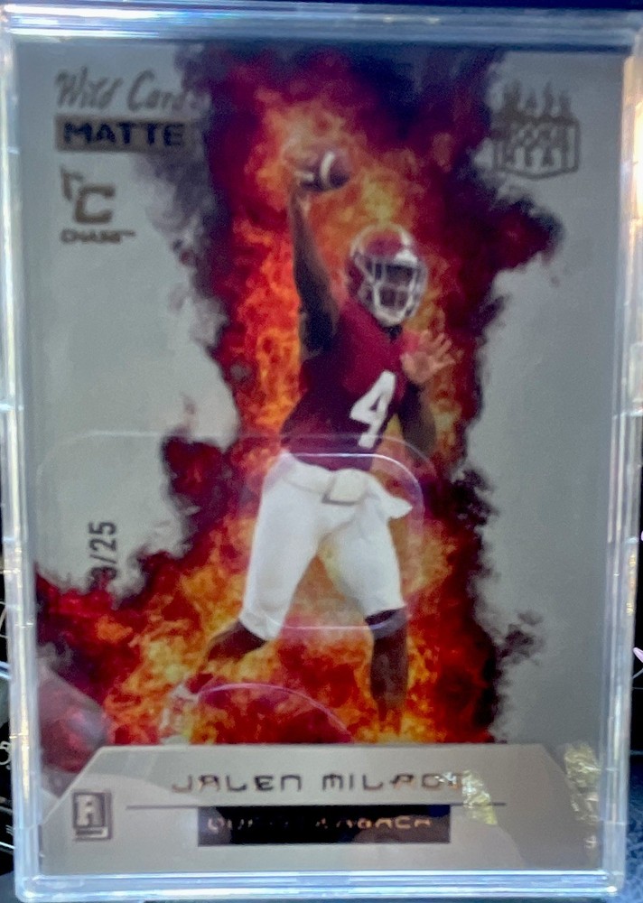 Wild Card 2023 Matte Rookie Heat Jalen Milroe Alabama Crimson Tide 5/25
