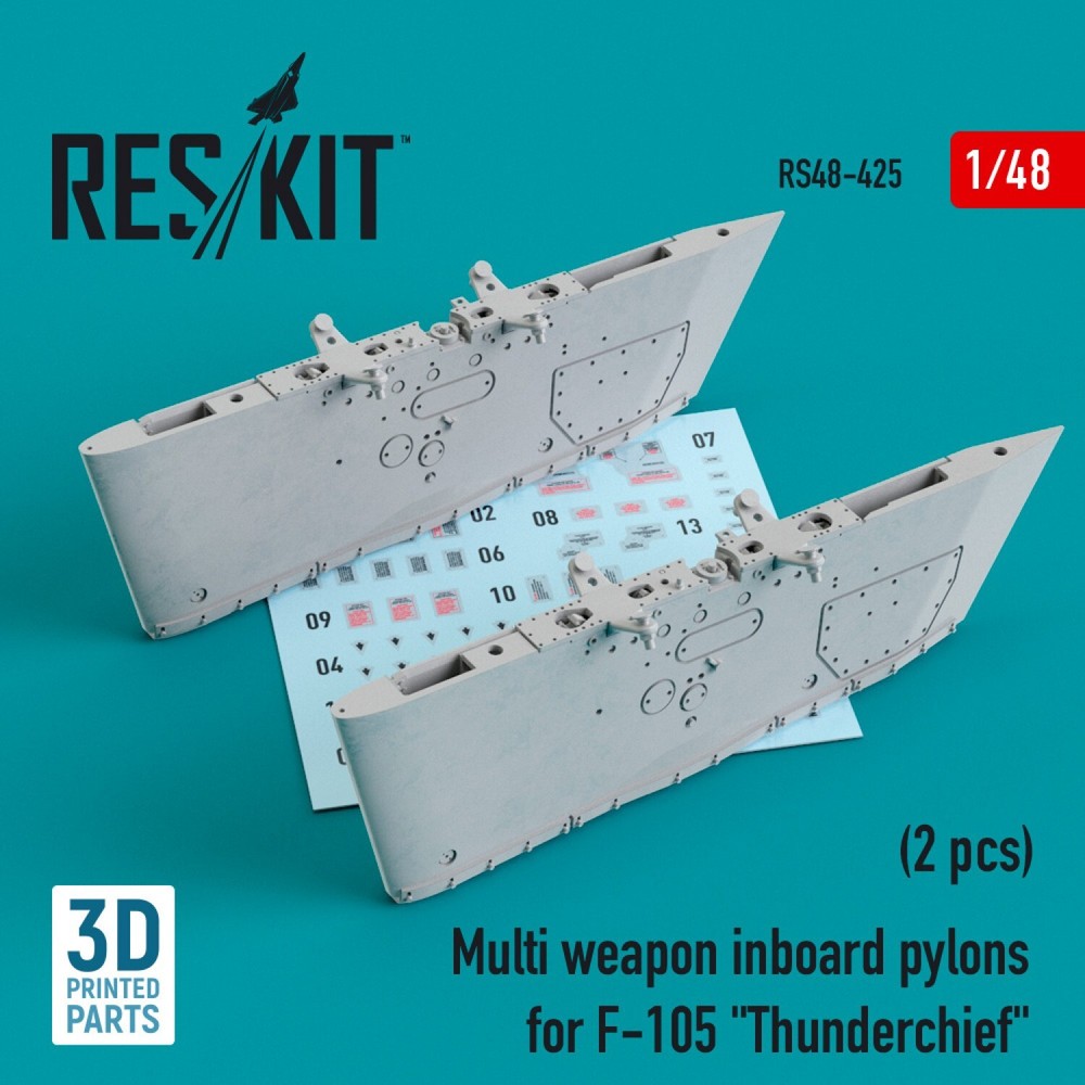 ResKit RS48-0425 1:48 Multi weapon inboard pylons for F-105 