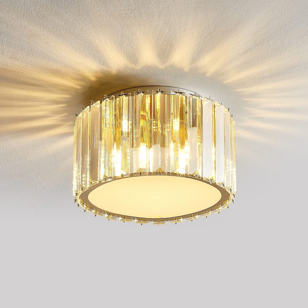 BUXVRCS Modern Ceiling Light Fixture, Mini Flush Mount Crystal Chandelier, H ...
