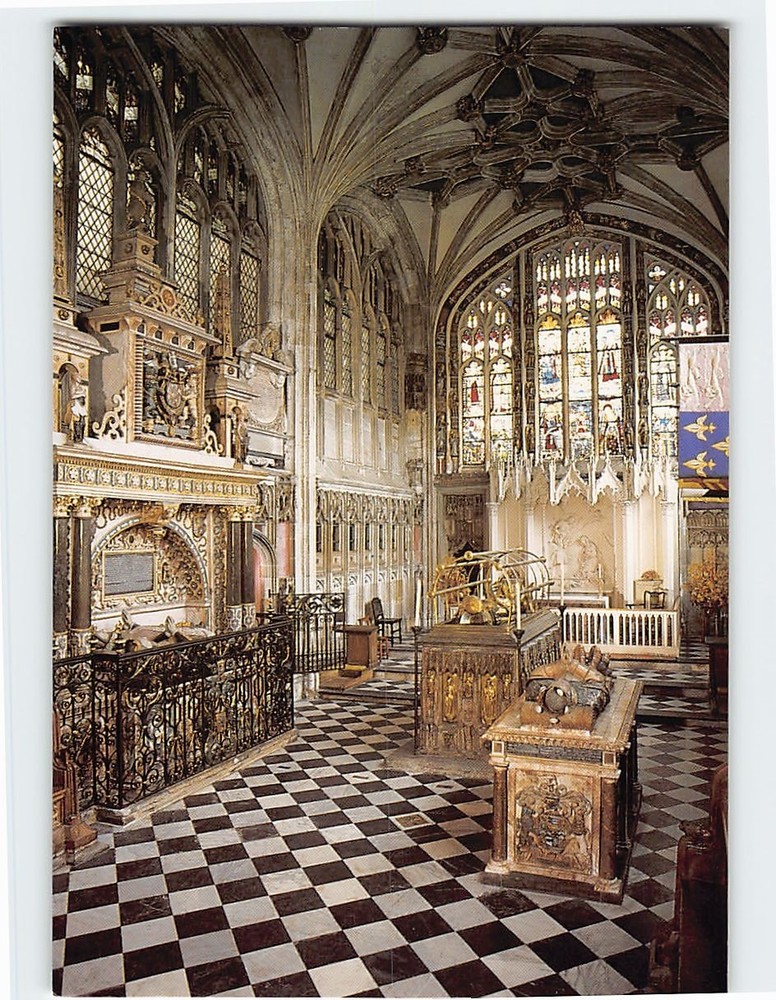 Postcard Beauchamp Chapel Collegiate Church of St. Mary Warwick England
