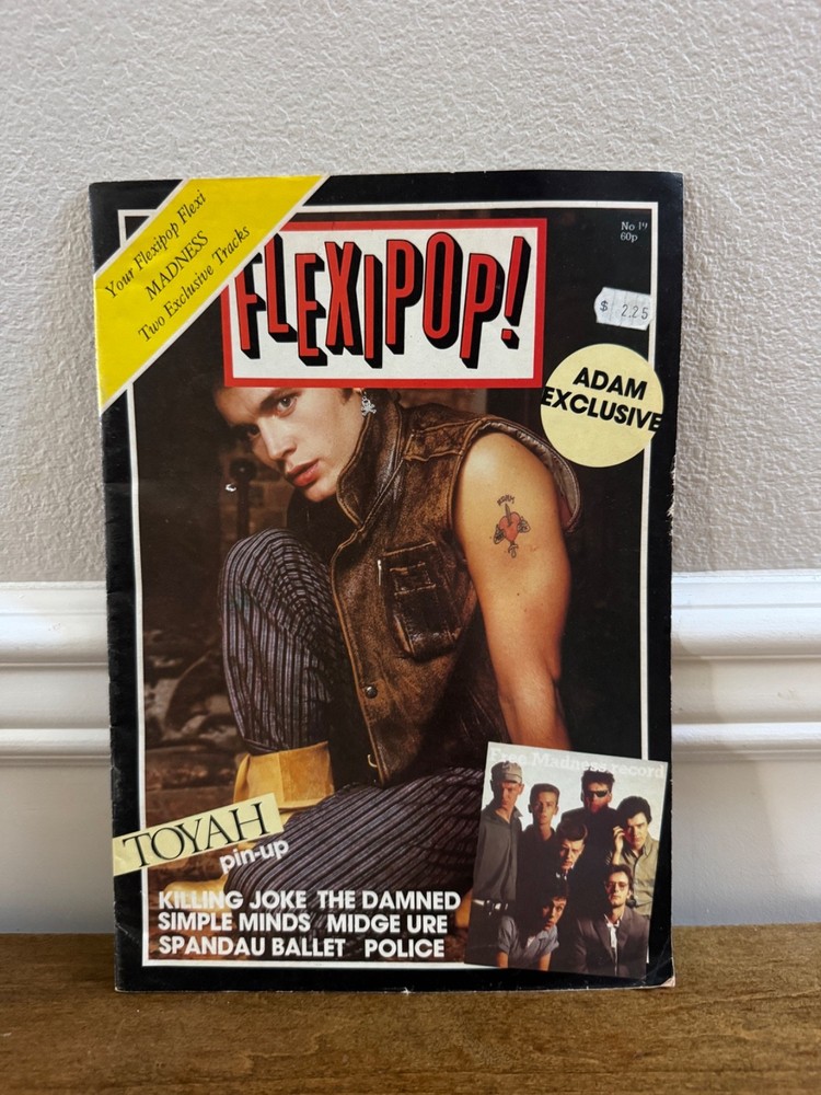 Flexipop! Magazine #19 1982 Toyah Pin Up Police The Damned Adam Ant Cover