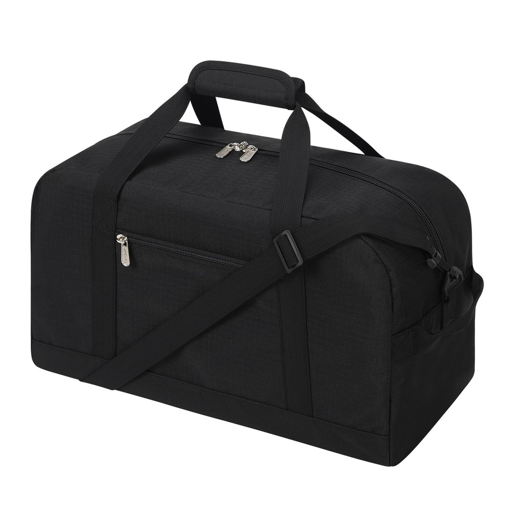 18-Inch Black Small Gym Duffel Bag for Travel and Weekender Carry On  
