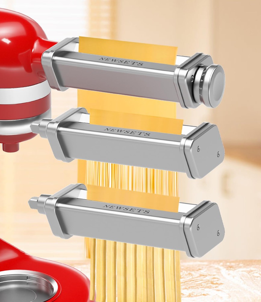 3-Piece Pasta Maker Attachments for KitchenAid Stand Mixers, Essential Pasta Accessories