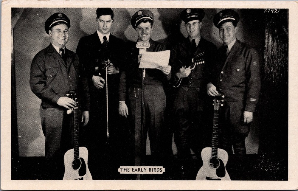 The Early Birds WCMS Radio Band RPPC Postcard Charleston WV 1940s-50s Music