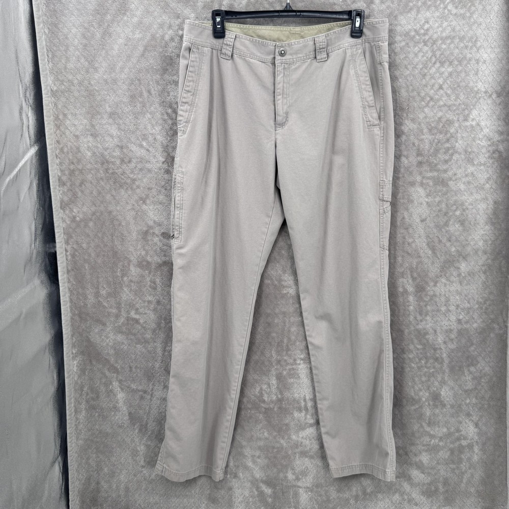 Columbia Pants Mens 38x34 Tan Khaki Cargo Cotton Regular Outdoor Hiking Travel