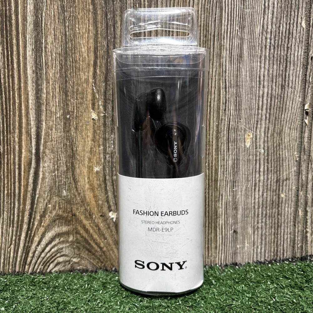 Sony MDR-E9LP Fashion Earbuds Stereo Headphones Wired In Ear Style Black Sealed