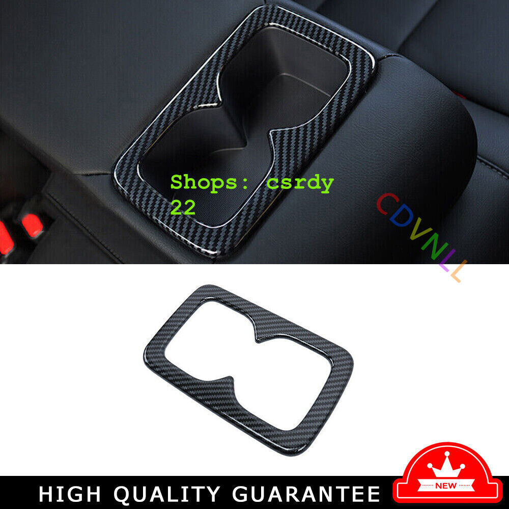 Rear Water Cup Panel Cover Trim For Nissan Sylphy Sentra 2020-2022 Carbon Fiber