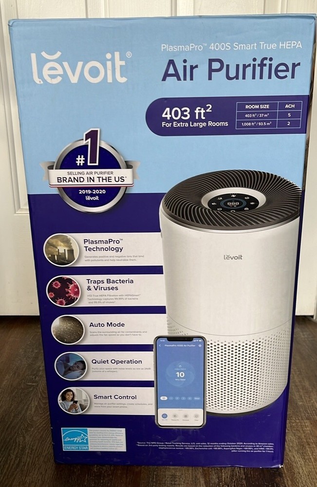 Levoit PlasmaPro 400s Smart 403 Sq. Ft True HEPA Air Purifier - White
