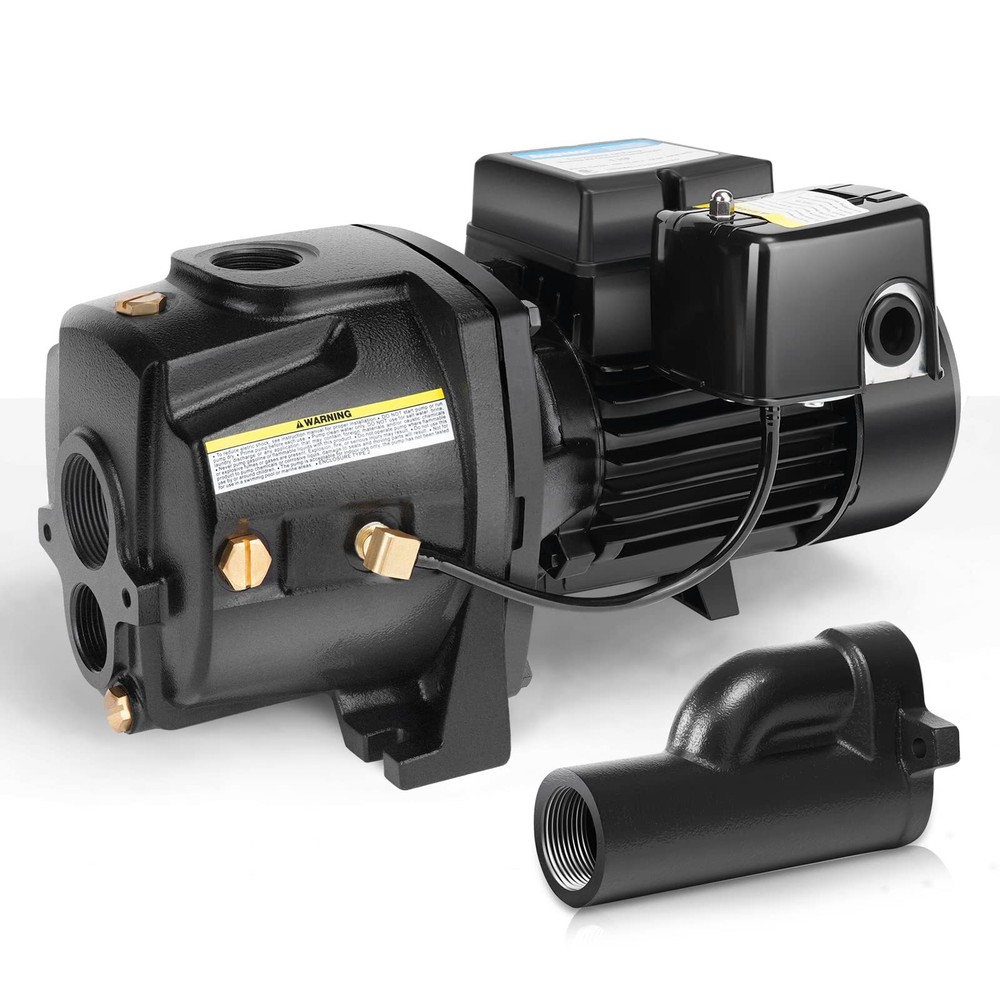 Acquaer 1HP Shallow/Deep Well Jet Pump, Cast Iron Convertible Pump with Eject...