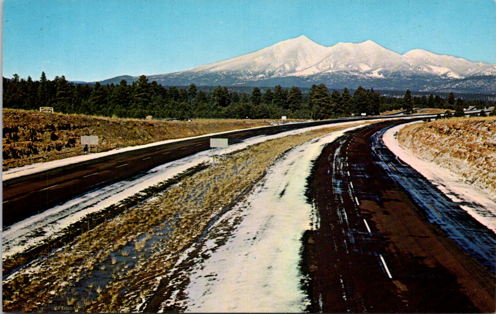 Vintage Postcard San Francisco Peaks Flagstaff Arizona Scenic View