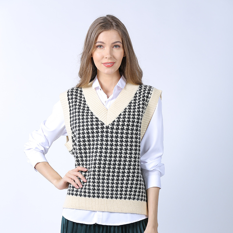 Women's Fashion Trend Knitwear Loose Casual Retro Sweater Pullover UndershirtTop