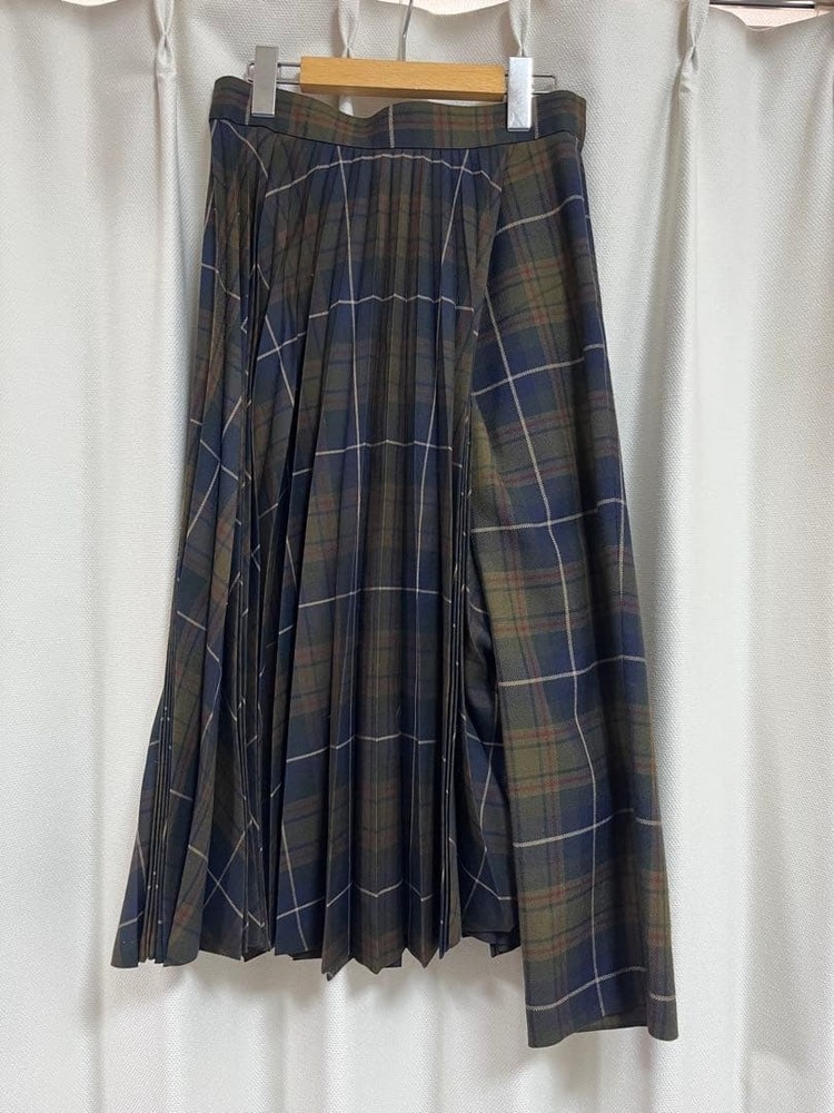 Junya Watanabe Comme des Garcons Pleated Skirt Pants Brown Check Size S Japan