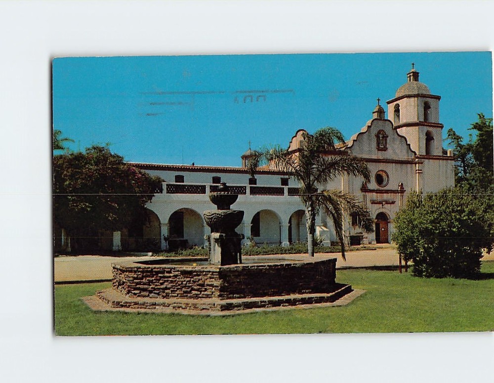 Postcard Mission San Luis Rey De Francia California USA