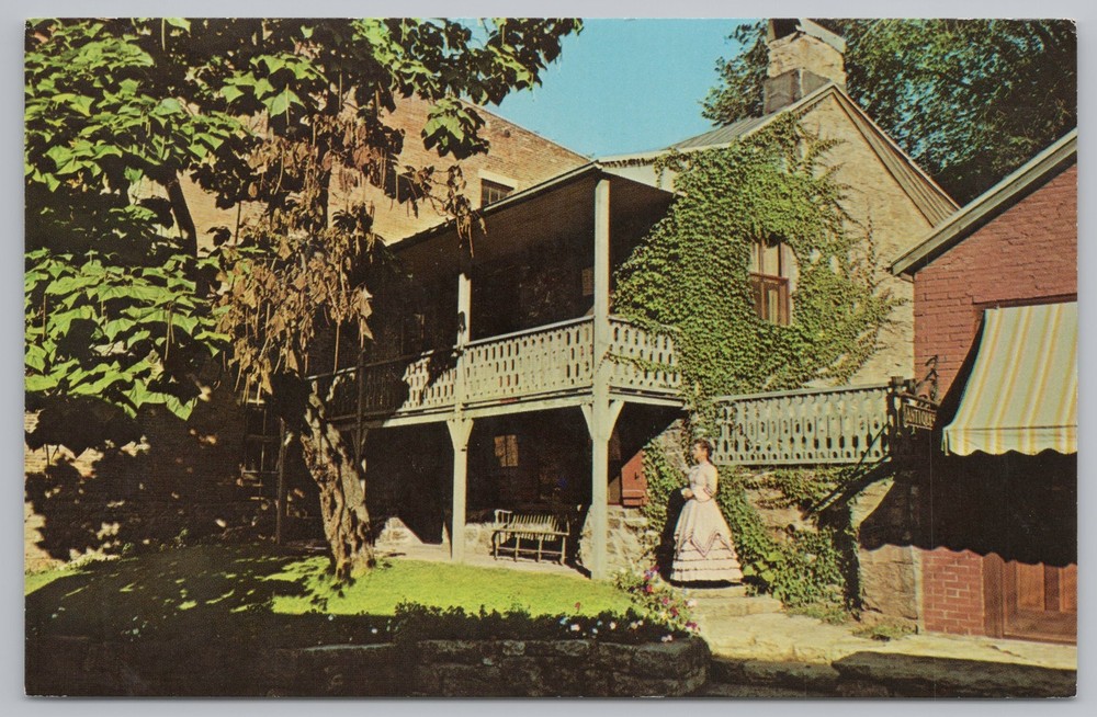 State View~Dowling House Museum~Oldest In Galena Illinois~1826~Vintage Postcard