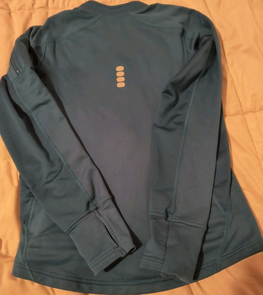 Nike FIT DRY Women's Blue Full Zip Track Jacket Long Sleeve Size M Running