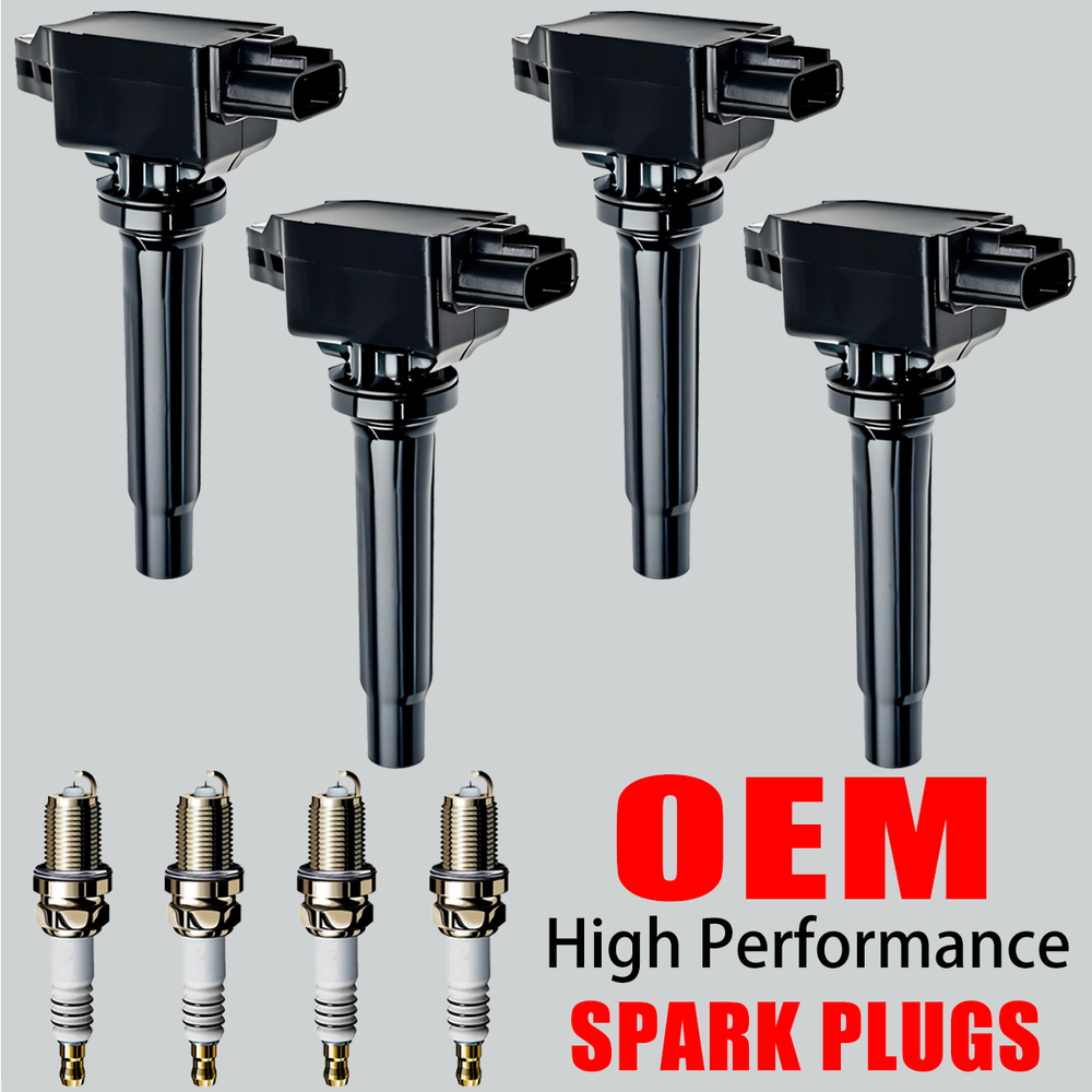 4X OEM Ignition Coil & Iridium Spark Plug For Mazda 3 6 CX-3 CX-5 MX-5 2.0L 2.5L