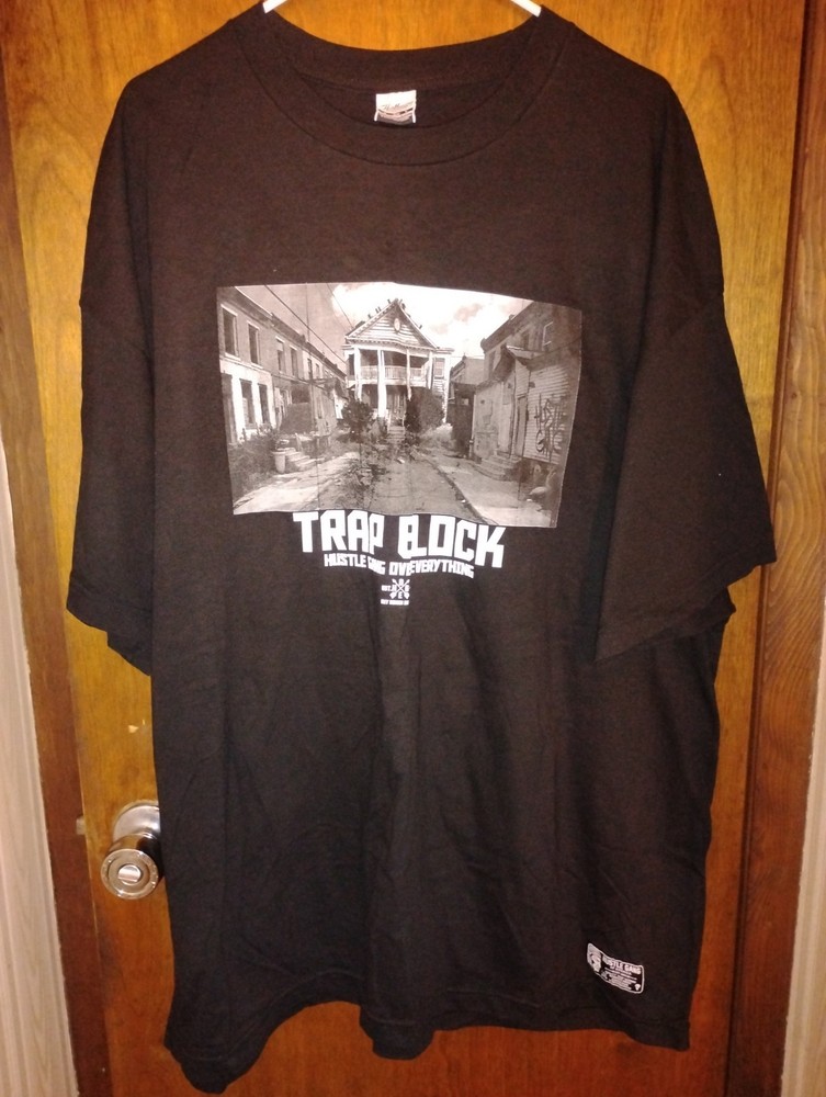 Hustle Gang: Trap Block Black Men's 3XL T- Shirt